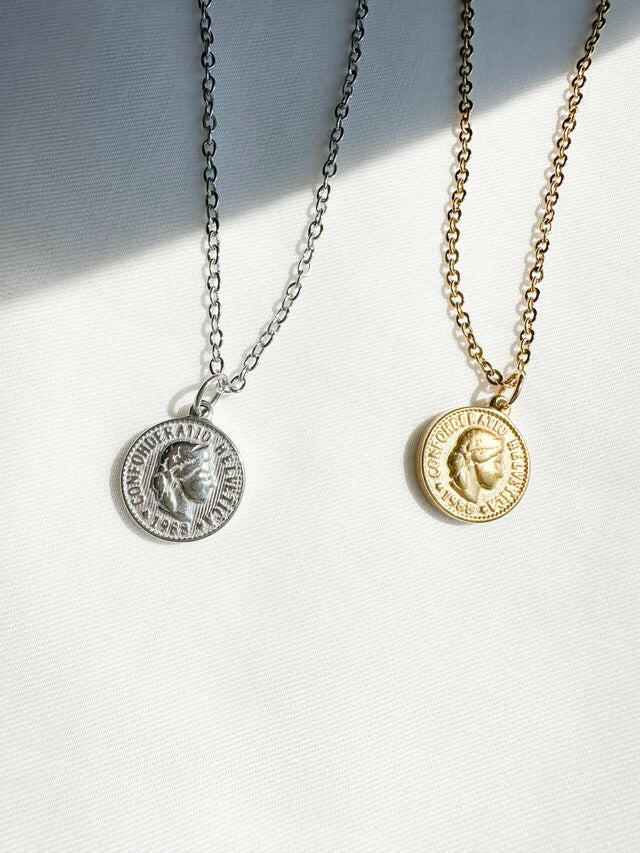 ステンレス　コインネックレス - おしゃれ花嫁様ブライダルアクセサリーの通販bijou holic千葉店舗ステンレス　コインネックレス