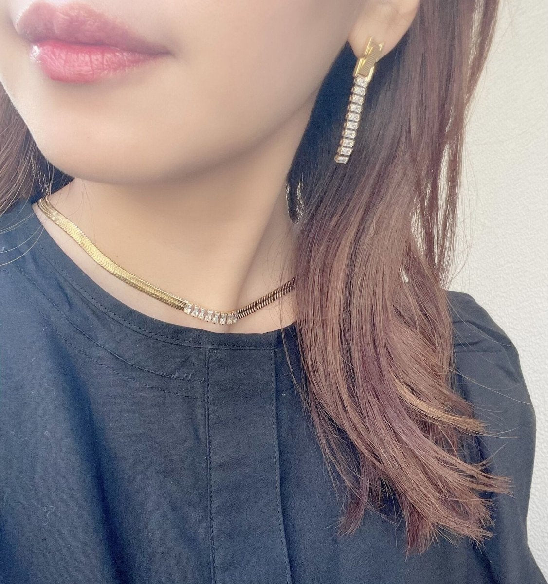 ジルコニアレーンピアス＆イヤリング - おしゃれ花嫁様ブライダルアクセサリーの通販bijou holic千葉店舗ジルコニアレーンピアス＆イヤリング