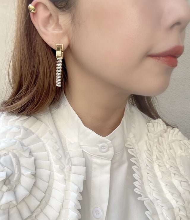 ジルコニアレーンピアス＆イヤリング - おしゃれ花嫁様ブライダルアクセサリーの通販bijou holic千葉店舗ジルコニアレーンピアス＆イヤリング