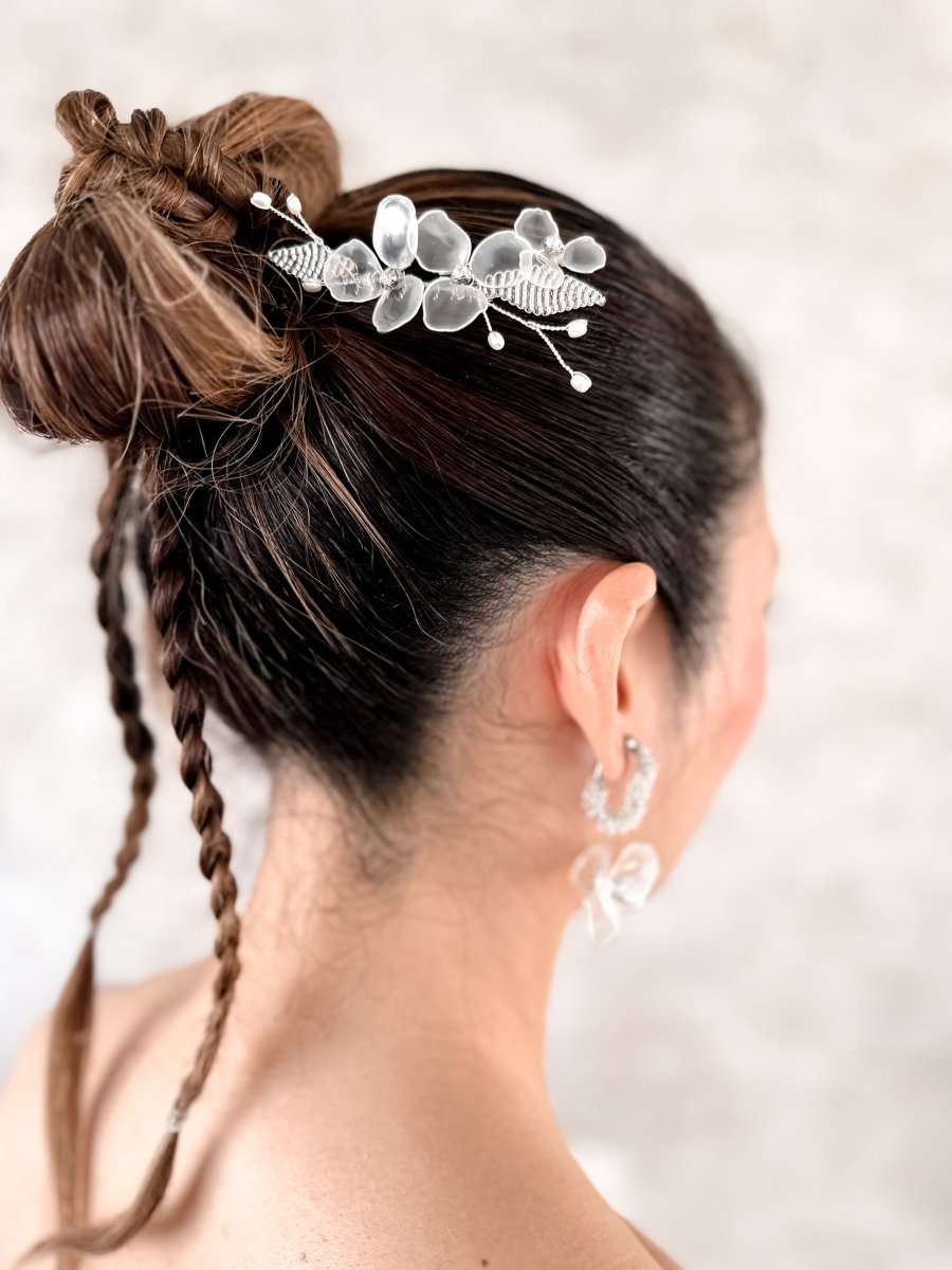 クリアアメリカンフラワーコーム　ウェディングヘアアクセサリー - おしゃれ花嫁様ブライダルアクセサリーの通販bijou holic千葉店舗クリアアメリカンフラワーコーム　ウェディングヘアアクセサリー