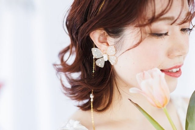 ロング淡水パールネックレス　ヘッドアクセサリーにも - おしゃれ花嫁様ブライダルアクセサリーの通販bijou holic千葉店舗ロング淡水パールネックレス　ヘッドアクセサリーにも