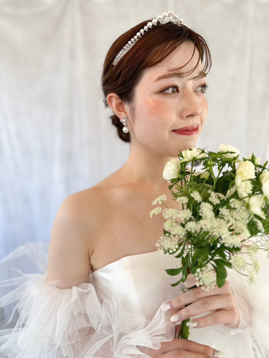 パールエレガントウェディングティアラ　結婚式　花嫁様 - おしゃれ花嫁様ブライダルアクセサリーの通販bijou holic千葉店舗パールエレガントウェディングティアラ　結婚式　花嫁様