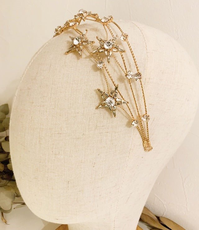 エトワールヘッドドレス　星カチューシャ - おしゃれ花嫁様ブライダルアクセサリーの通販bijou holic千葉店舗エトワールヘッドドレス　星カチューシャ