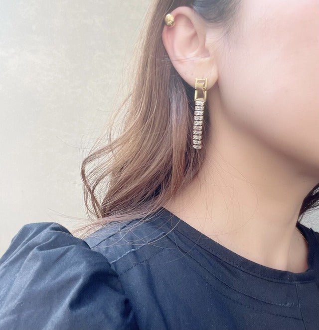 ジルコニアレーンピアス＆イヤリング - おしゃれ花嫁様ブライダルアクセサリーの通販bijou holic千葉店舗ジルコニアレーンピアス＆イヤリング