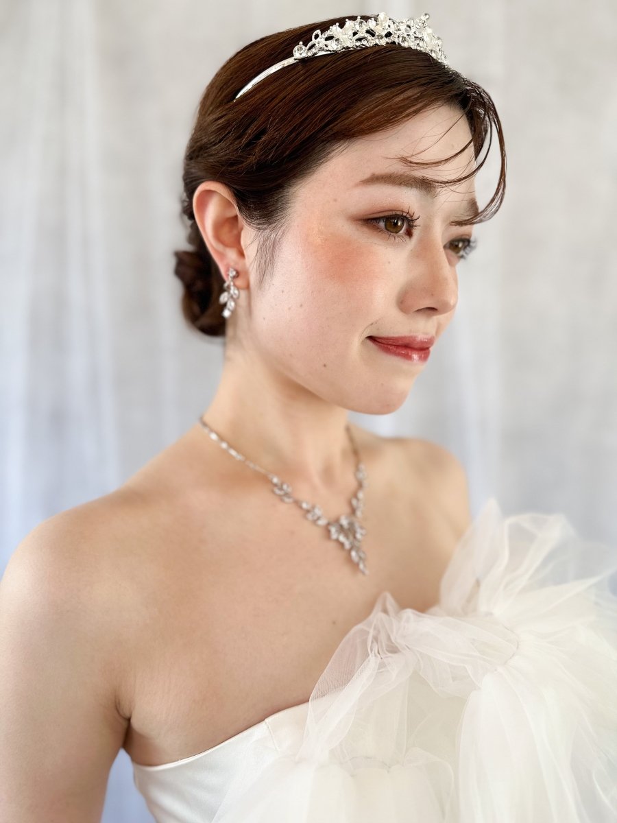 ジルコニアウェディングネックレスセット 挙式 結婚式