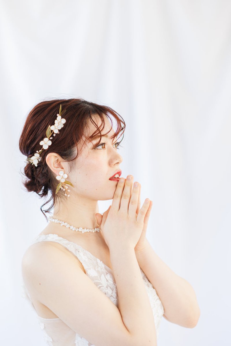 フラワーガーデンブライダルヘッドアクセサリー - おしゃれ花嫁様ブライダルアクセサリーの通販bijou holic千葉店舗フラワーガーデンブライダルヘッドアクセサリー