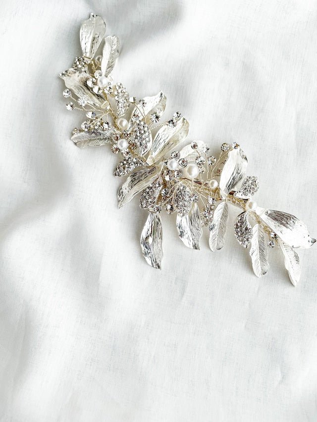 ロングリーフヘッドドレス　葉ヘッドアクセサリー - おしゃれ花嫁様ブライダルアクセサリーの通販bijou holic千葉店舗ロングリーフヘッドドレス　葉ヘッドアクセサリー
