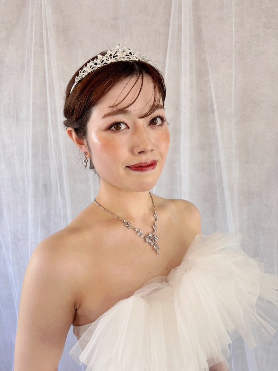 ジルコニアウェディングネックレスセット　挙式　結婚式アクセサリー - おしゃれ花嫁様ブライダルアクセサリーの通販bijou holic千葉店舗ジルコニアウェディングネックレスセット　挙式　結婚式アクセサリー