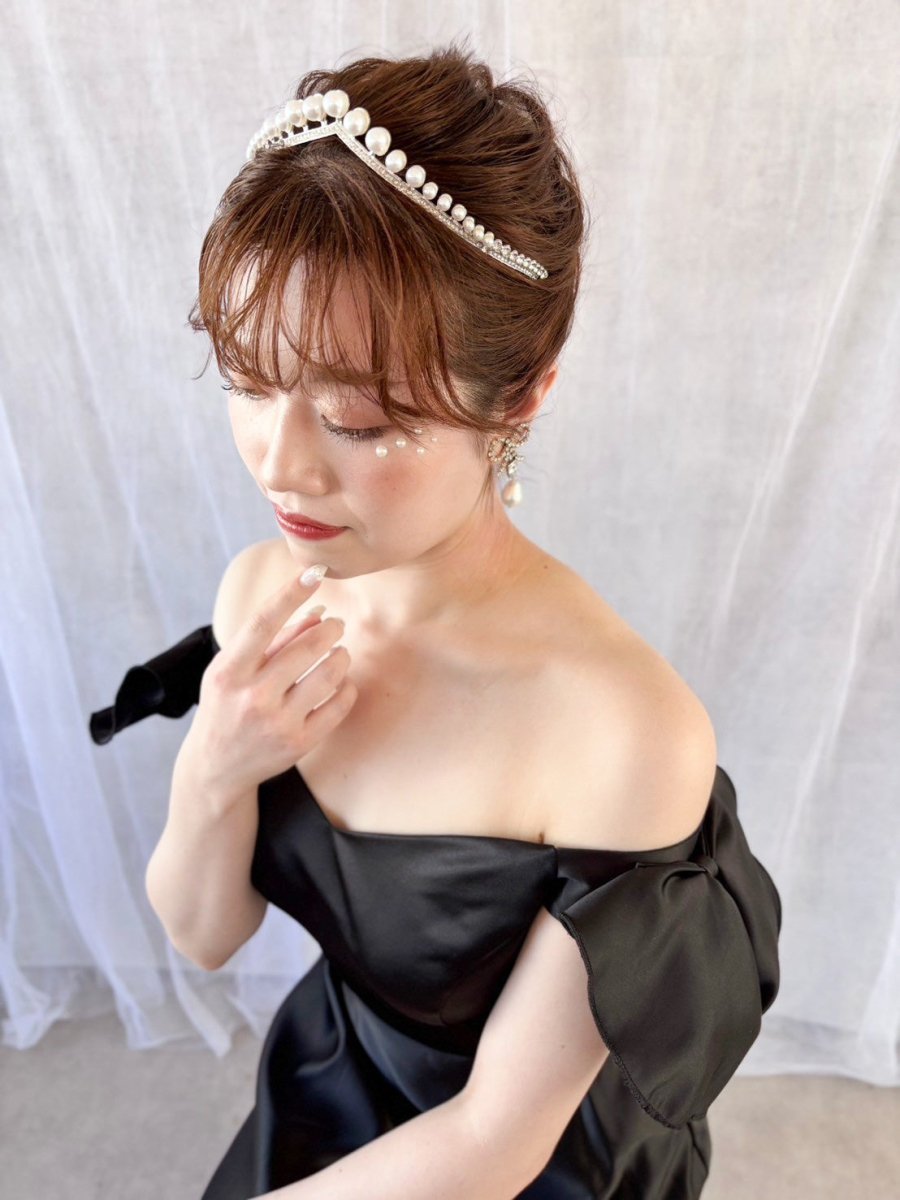 パールエレガントウェディングティアラ　結婚式　花嫁様 - おしゃれ花嫁様ブライダルアクセサリーの通販bijou holic千葉店舗パールエレガントウェディングティアラ　結婚式　花嫁様