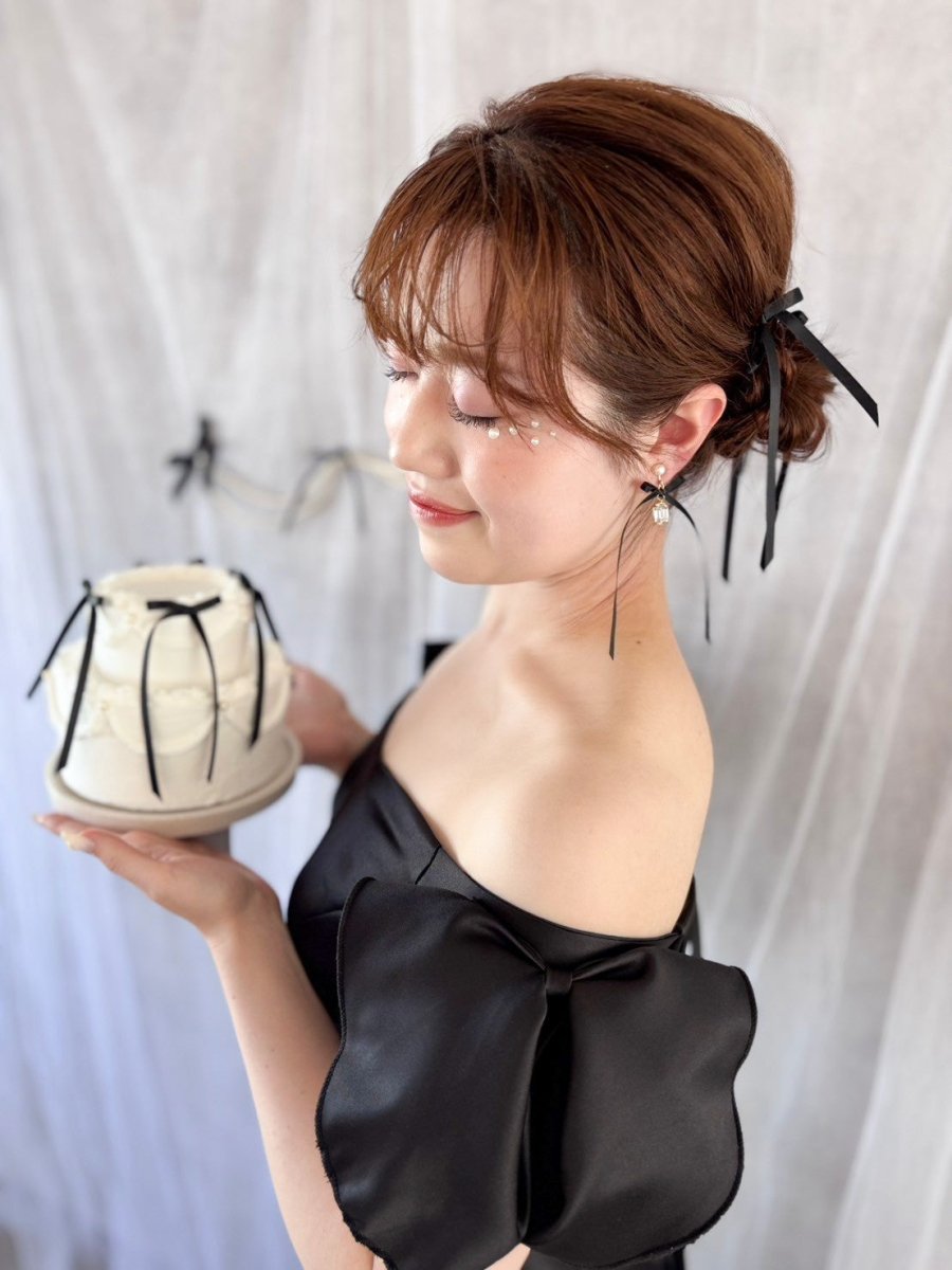 リボンビジューピアス＆イヤリング　結婚式　普段にも - おしゃれ花嫁様ブライダルアクセサリーの通販bijou holic千葉店舗リボンビジューピアス＆イヤリング　結婚式　普段にも