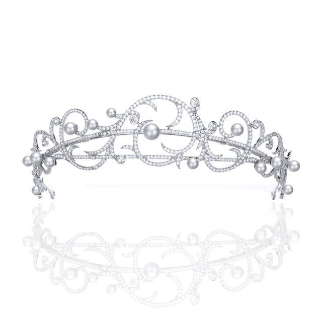 ロイヤルウェディングティアラ　花嫁ヘアアクセサリー - おしゃれ花嫁様ブライダルアクセサリーの通販bijou holic千葉店舗ロイヤルウェディングティアラ　花嫁ヘアアクセサリー