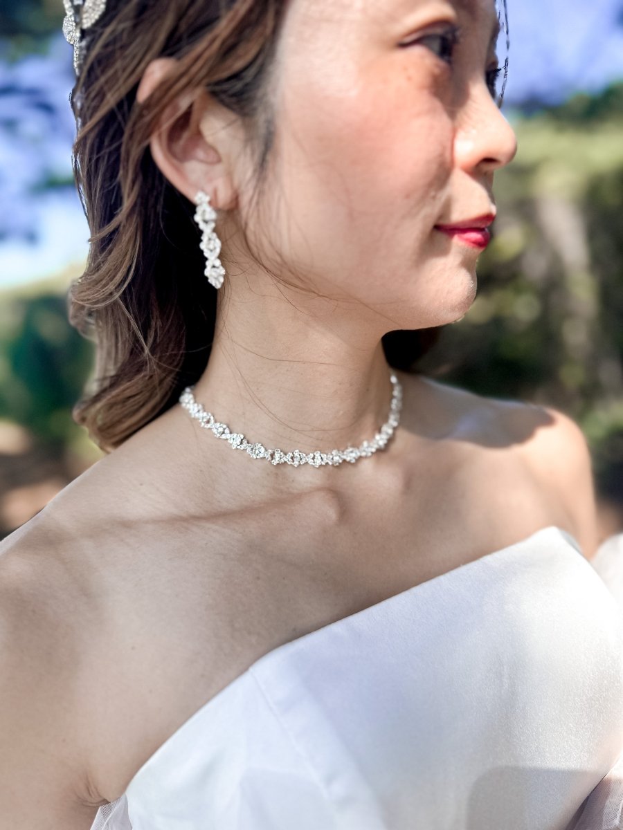 ビジューレーン結婚式ネックレスセット - おしゃれ花嫁様ブライダルアクセサリーの通販bijou holic千葉店舗ビジューレーン結婚式ネックレスセット