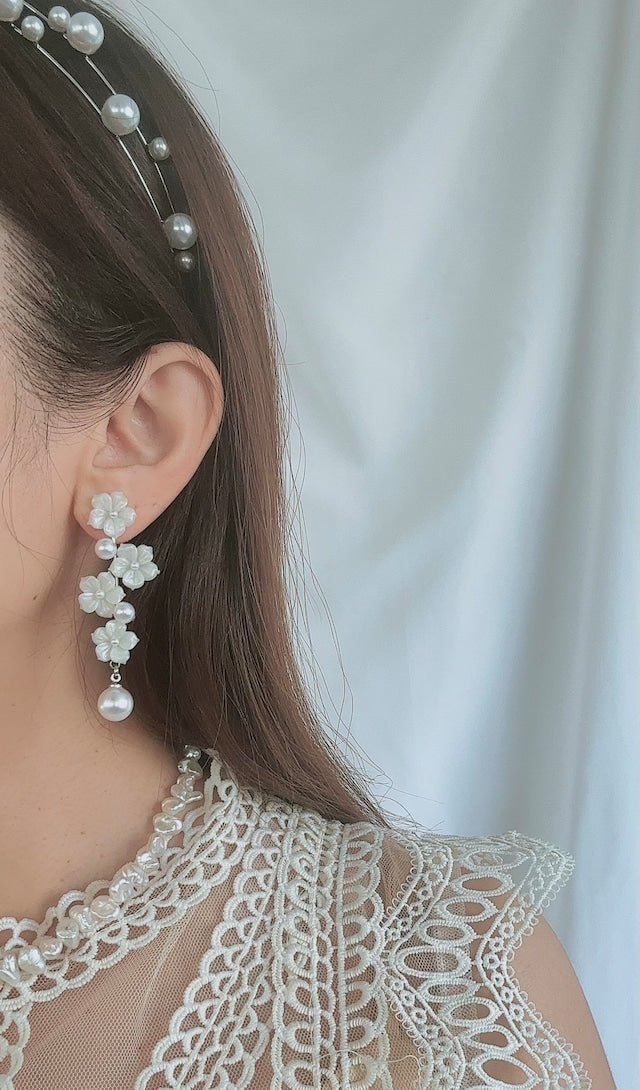 パールカチューシャ　ブライダルヘッドアクセサリー - おしゃれ花嫁様ブライダルアクセサリーの通販bijou holic千葉店舗パールカチューシャ　ブライダルヘッドアクセサリー