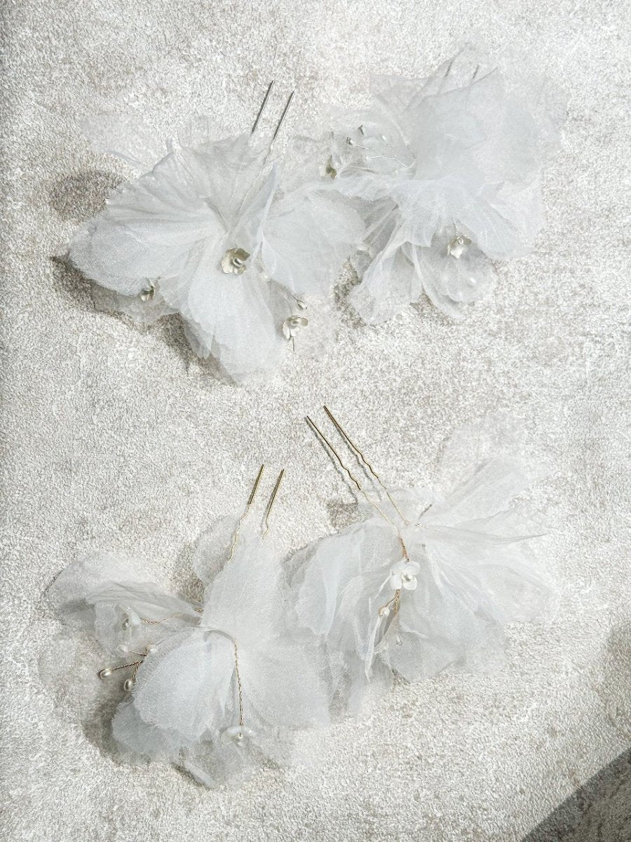 オーガンジーフラワーヘッドアクセサリー – おしゃれ花嫁様