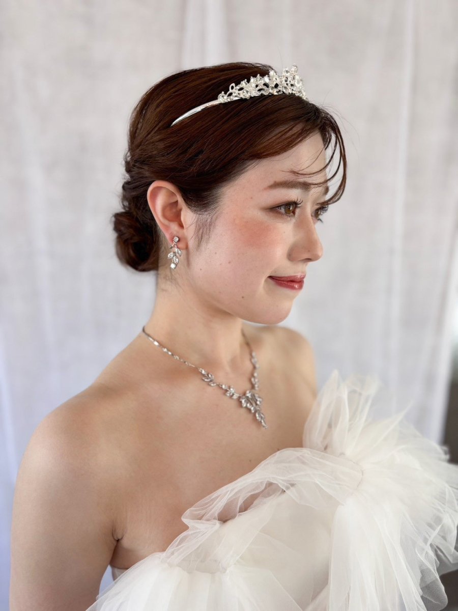 ジルコニアウェディングネックレスセット　挙式　結婚式アクセサリー - おしゃれ花嫁様ブライダルアクセサリーの通販bijou holic千葉店舗ジルコニアウェディングネックレスセット　挙式　結婚式アクセサリー