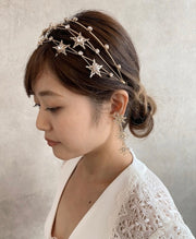 エトワールヘッドドレス　星カチューシャ - おしゃれ花嫁様ブライダルアクセサリーの通販bijou holic千葉店舗エトワールヘッドドレス　星カチューシャ