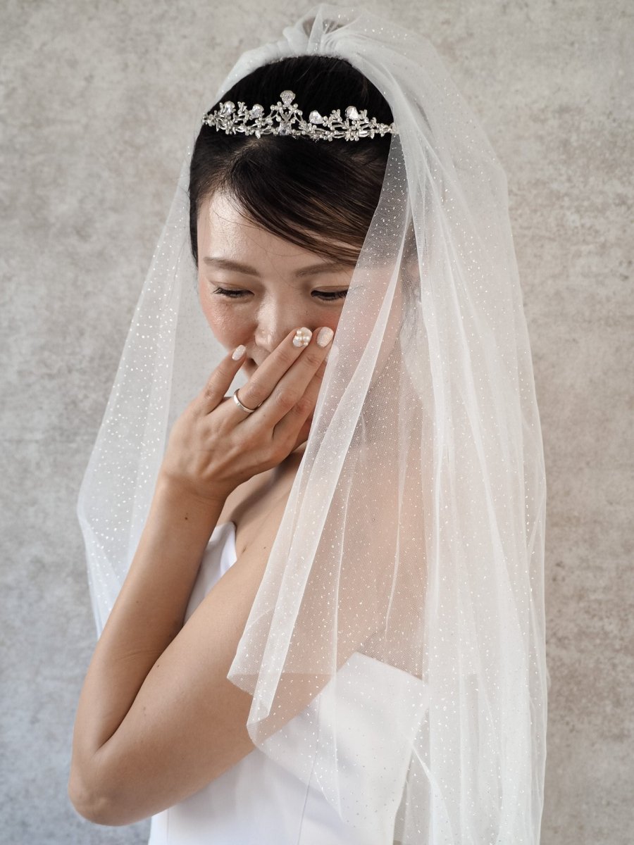 ウェディングベール　グリッター S size】星空ベール グリッターウェディングベール Glitter veil