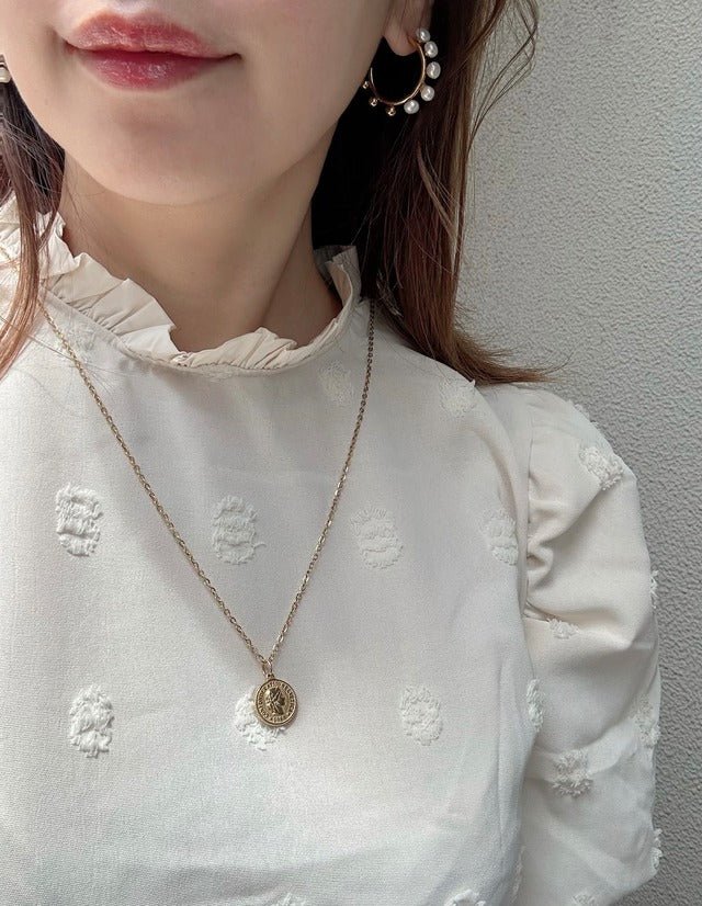 ステンレス　コインネックレス - おしゃれ花嫁様ブライダルアクセサリーの通販bijou holic千葉店舗ステンレス　コインネックレス