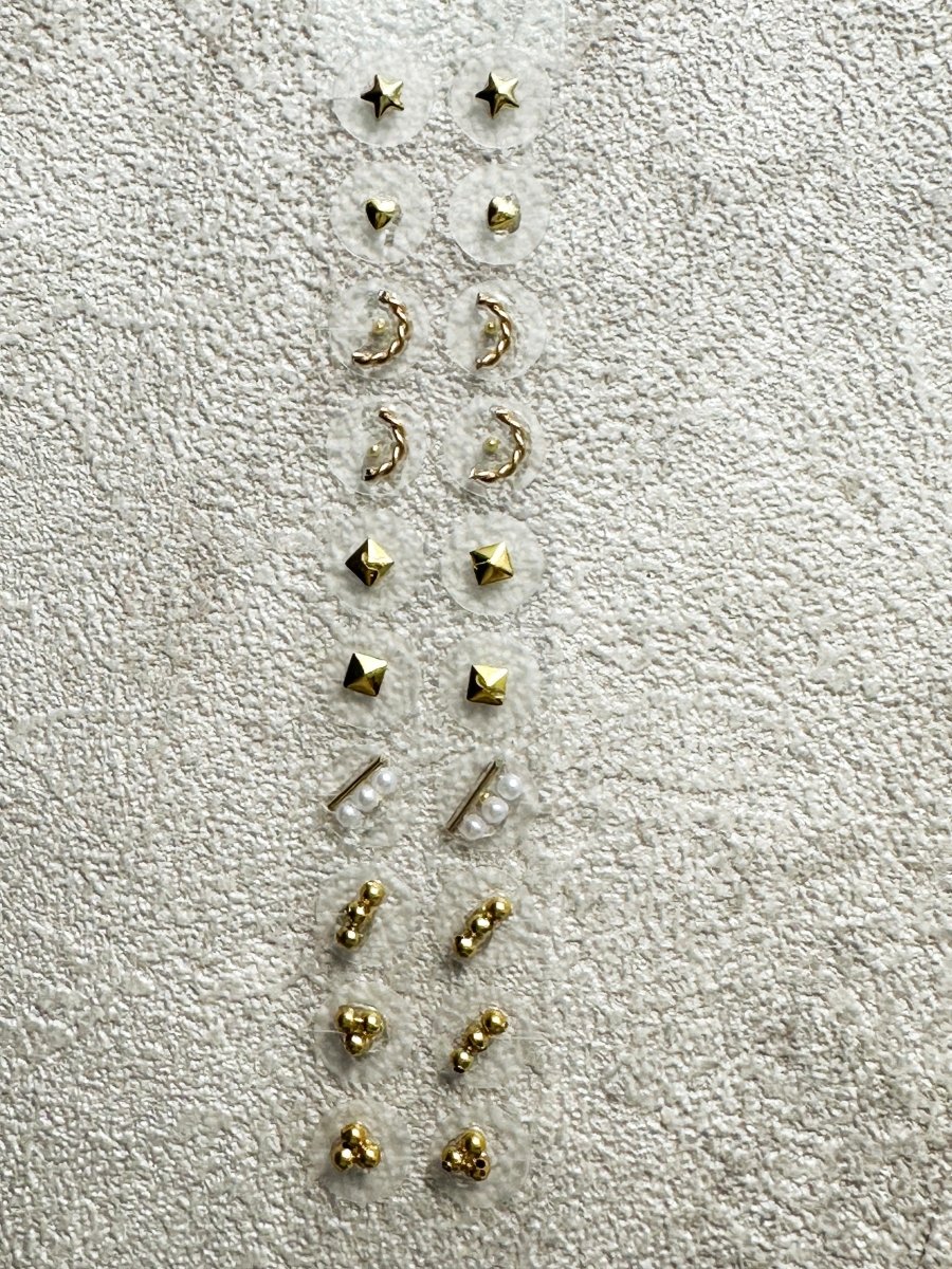 耳つぼジュエリーシール　金属アレルギー対応　粒々　星　スタッズ　パール - おしゃれ花嫁様ブライダルアクセサリーの通販bijou holic千葉店舗耳つぼジュエリーシール　金属アレルギー対応　粒々　星　スタッズ　パール