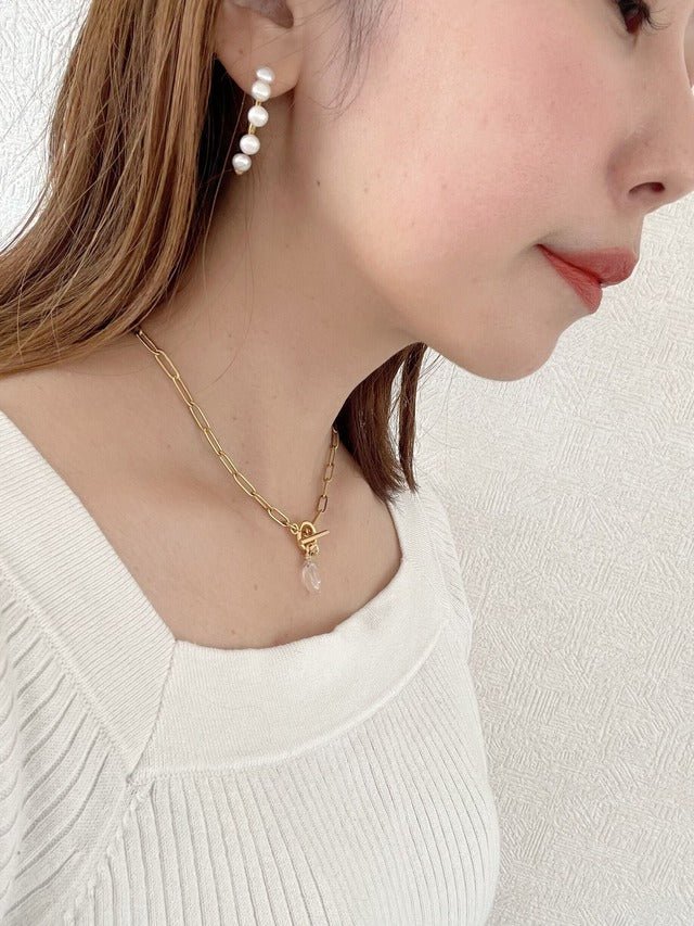 【美品】早い者勝ち！！クリスタルストーンネックレス✨専用ポーチ付き fusion-f_hfayb0cdc6d6khk
