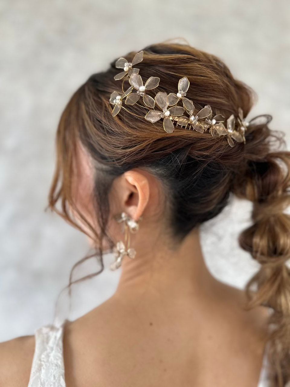 アメリカンミニフラワーヘッドアクセサリー　和装ヘアにも ブライダルアクセサリー(金属アレルギー対応)の通販bijou holic