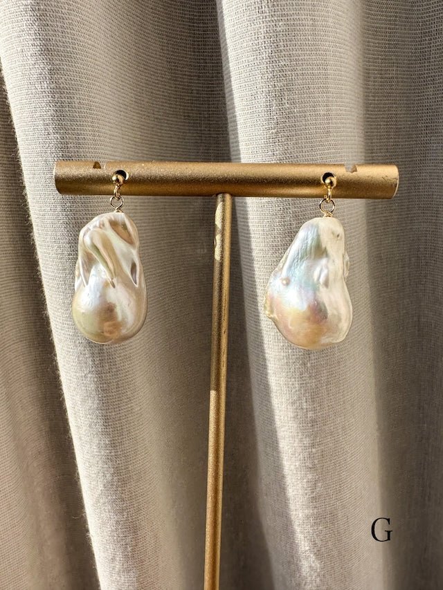 オイスターパールピアス＆イヤリング　淡水パールアクセサリー（Sランク） - おしゃれ花嫁様ブライダルアクセサリーの通販bijou holic千葉店舗オイスターパールピアス＆イヤリング　淡水パールアクセサリー（Sランク）