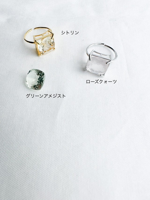 天然石ビッグジュエルリング　silver925 指輪 - おしゃれ花嫁様ブライダルアクセサリーの通販bijou holic千葉店舗天然石ビッグジュエルリング　silver925 指輪