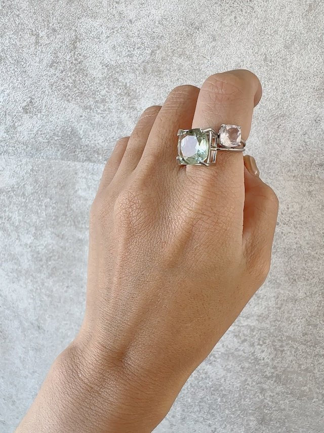 天然石ビッグジュエルリング　silver925 指輪 - おしゃれ花嫁様ブライダルアクセサリーの通販bijou holic千葉店舗天然石ビッグジュエルリング　silver925 指輪
