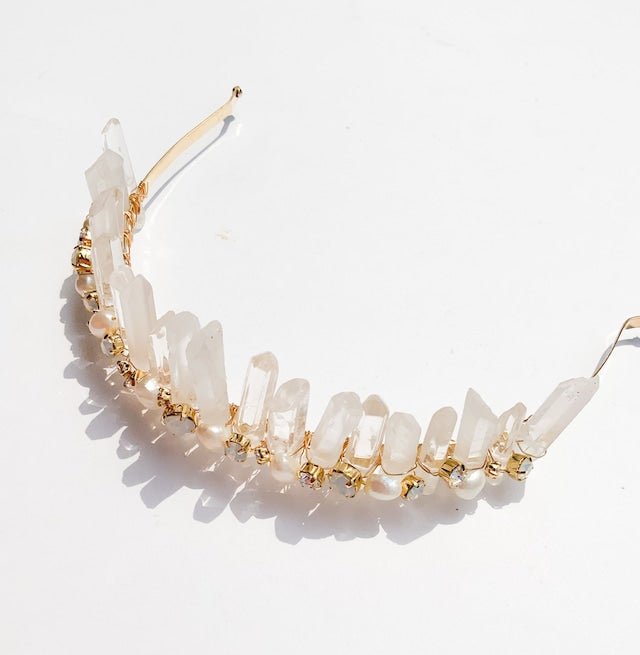 【ViVi掲載】水晶ティアラ　水晶ヘッドドレス ティアラ - おしゃれ花嫁様ブライダルアクセサリーの通販bijou holic千葉店舗【ViVi掲載】水晶ティアラ　水晶ヘッドドレス ティアラ